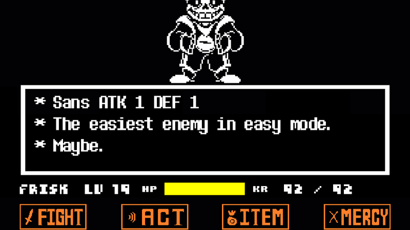 UNDERTALE: Easy Mode Sans Fight Full Phase 1~2 (But Still Demo) 