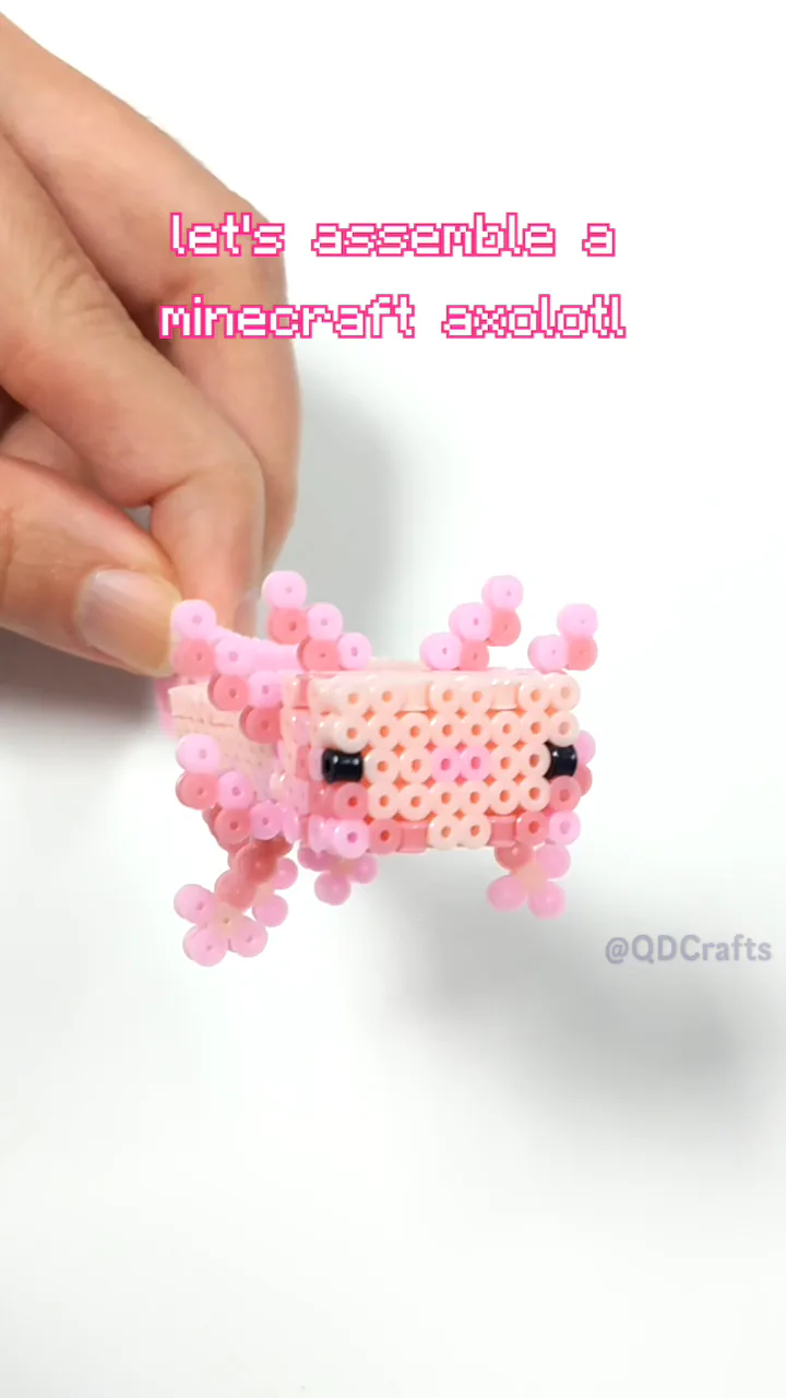 Minecraft Axolotl (Pink) Perler Bead Pattern