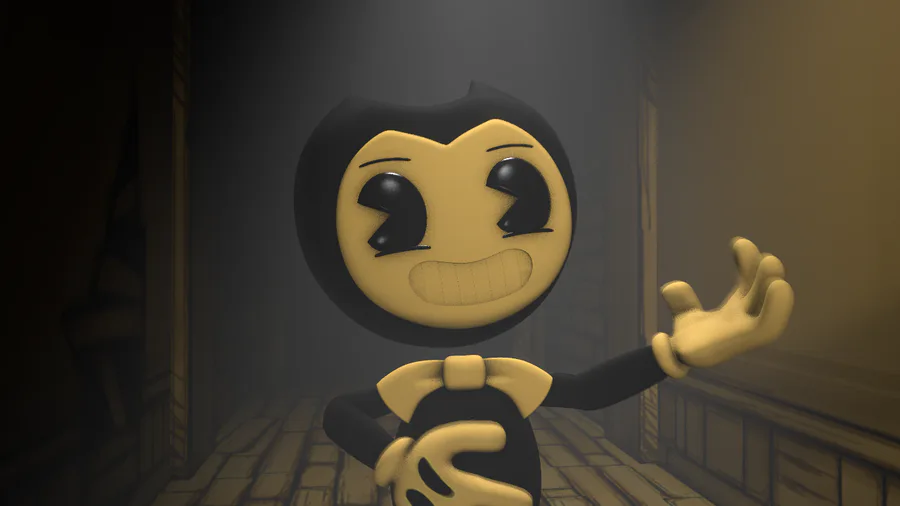 bendy in nightmare run in ibispaint 🖤🖤🖤🖤🖤