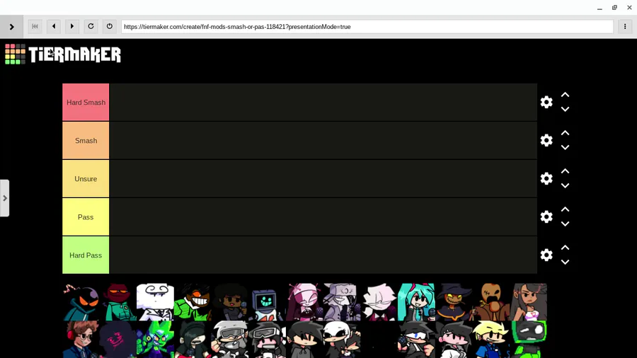 Create a FNF Mods Smash or Pass (Remade) Tier List - TierMaker
