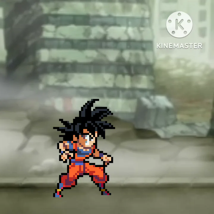 Classic Sonic vs Kid Goku Sprite Animation on Make a GIF