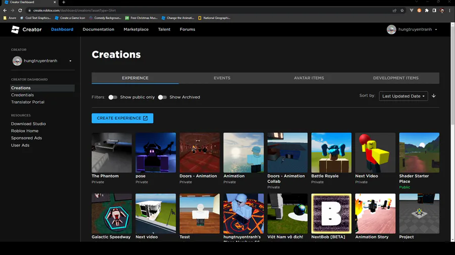 New Roblox Studio Creator Dashboard + Upload Image 