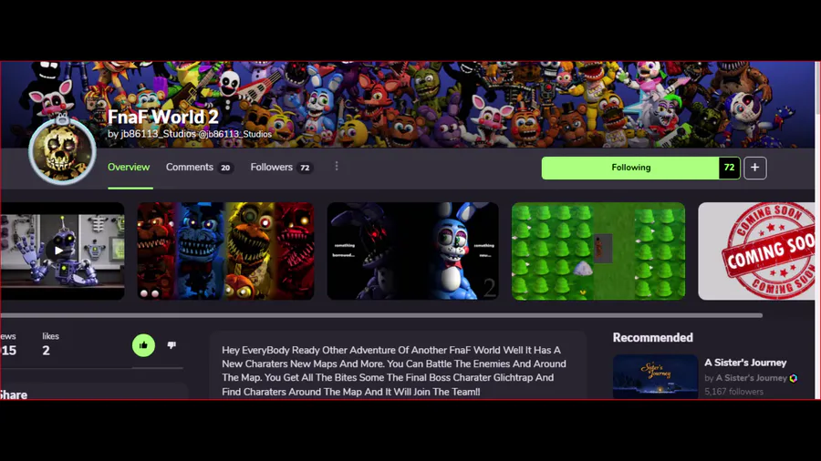 FNaF WORLD 2 by jb86113_Studios - Game Jolt