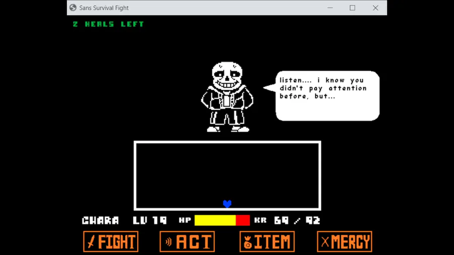 UNDERTALE  Sans Survival Fight by I'm Ari - Game Jolt