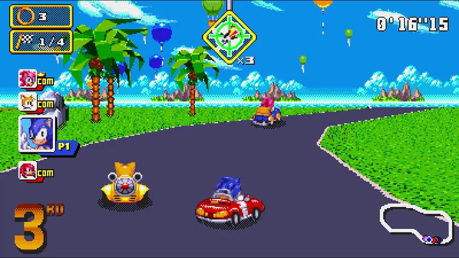 Um fã criou um jogo de corrida do Sonic - Sonic Drift 16 bits