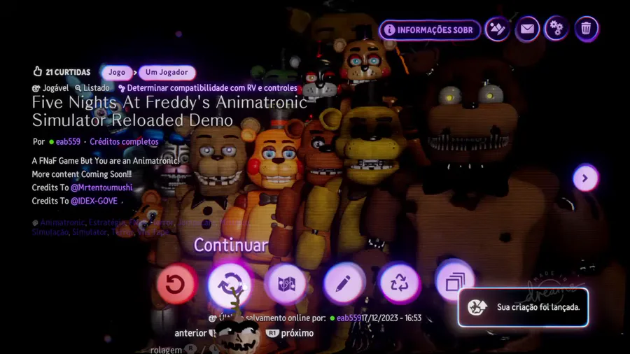 Five Nights at Freddy's Animatronic Simulator by MegaLazer1000 - Game Jolt