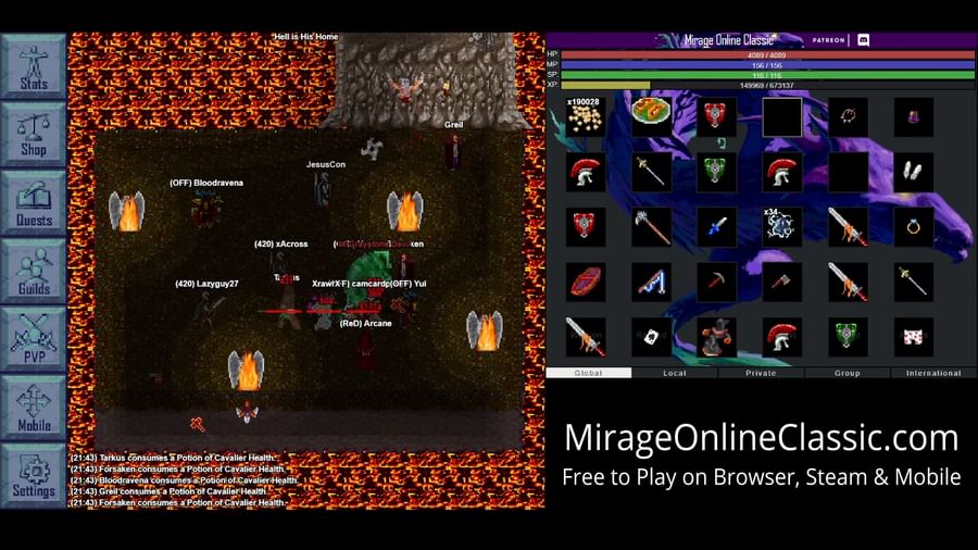 Mirage Online Classic - MMORPG by RetrelonGames - Play Online - Game Jolt