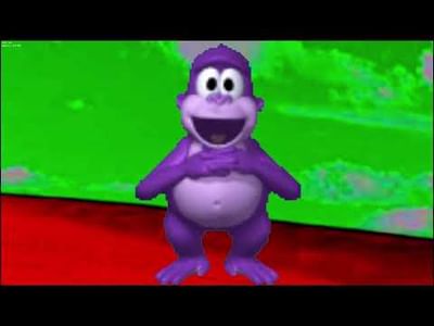 Bonzi buddy looking at paper on Make a GIF